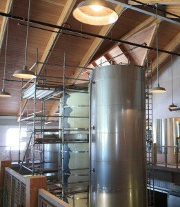 The ceilings were designed to pay homage to European brew houses. 