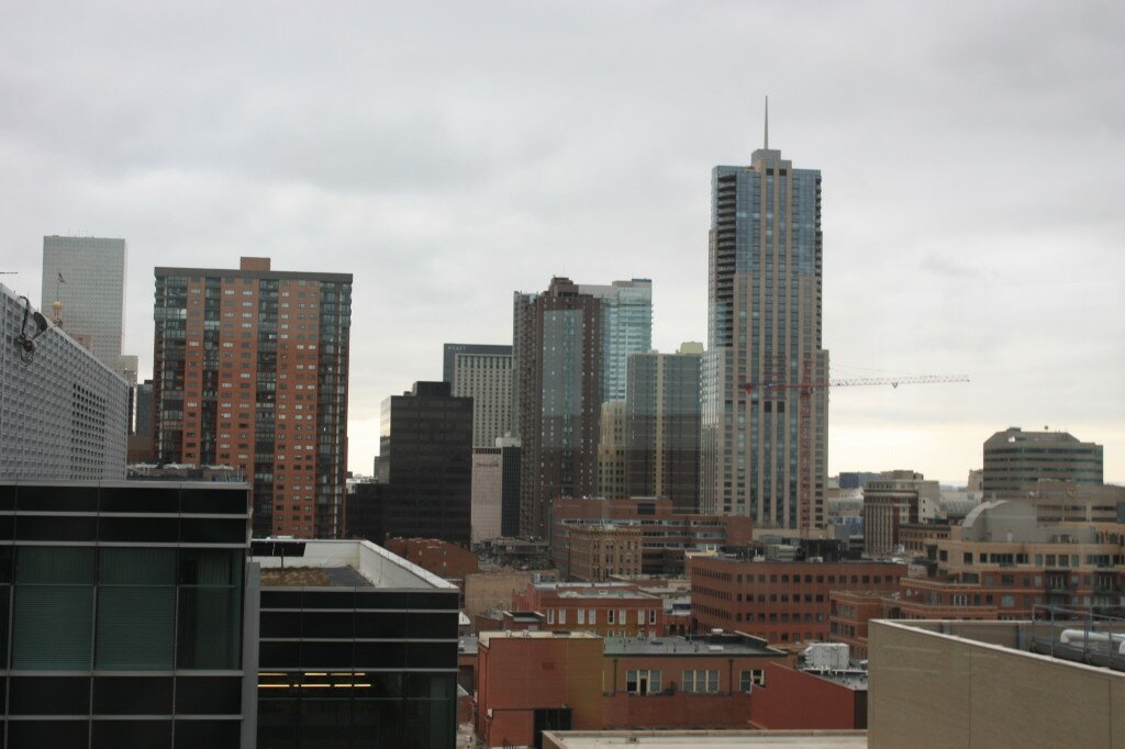 View looking south from the 10th floor of the Triangle Building. 