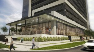Rendering of planned retail space at One Belleview Station. 