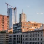 denver architecture milehighcity denverskyline construction skyscraper colorado sunset fourseasons hines