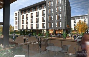 Rendering of the Hilton Garden Inn Boulder. Image courtesy Sage Hospitality. 