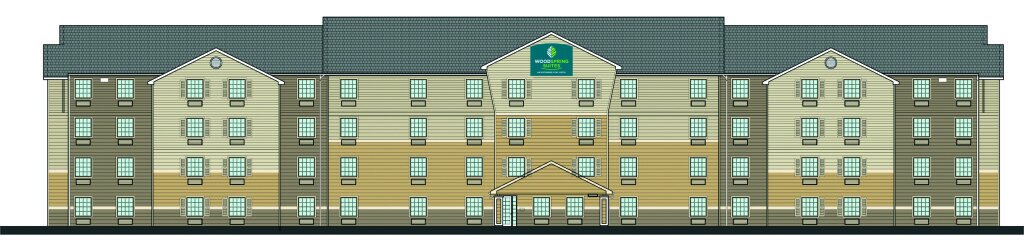 Rendering of WoodSpring Suites courtesy WoodSpring Suites.