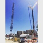 Crane at Eviva Cherokee installed today denver goldentriangle denverconstruction constructionhellip