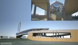Lone Tree Bridge. Rendering courtesy Fentress Architects. 