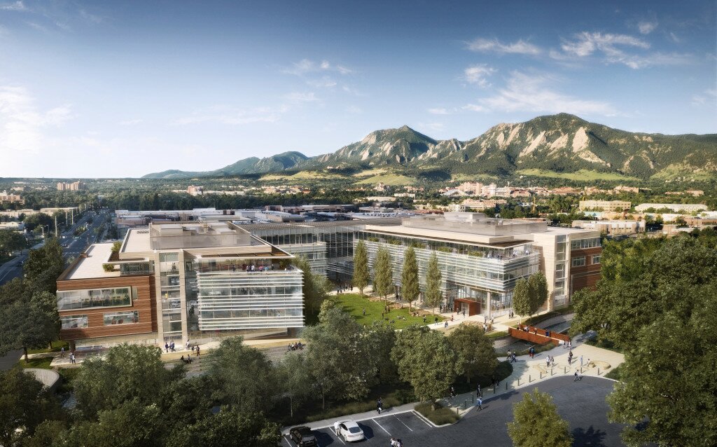 Rendering of Google's Boulder campus courtesy Tryba Architects. 